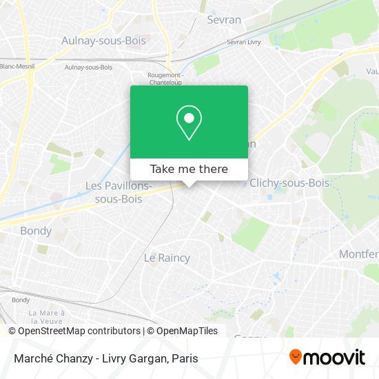 Marché Chanzy - Livry Gargan map