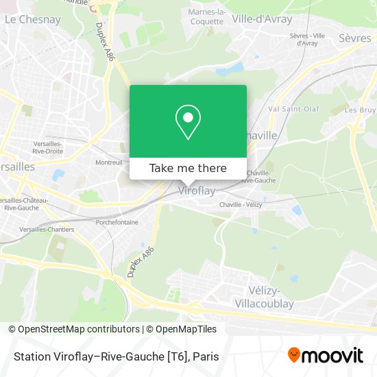 Mapa Station Viroflay–Rive-Gauche [T6]