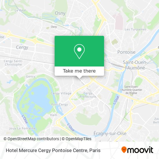 Mapa Hotel Mercure Cergy Pontoise Centre