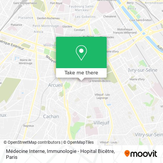 Médecine Interne, Immunologie - Hopital Bicêtre map