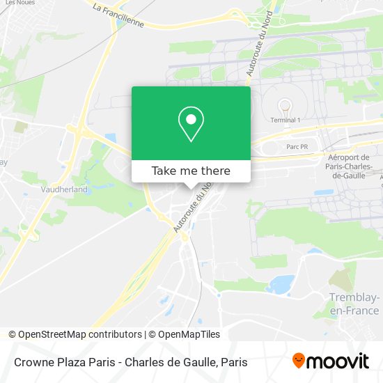 Mapa Crowne Plaza Paris - Charles de Gaulle