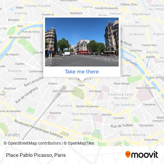 Mapa Place Pablo Picasso