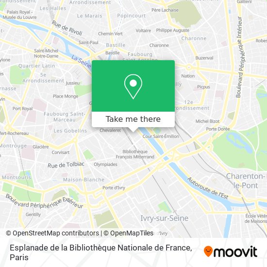 Esplanade de la Bibliothèque Nationale de France map