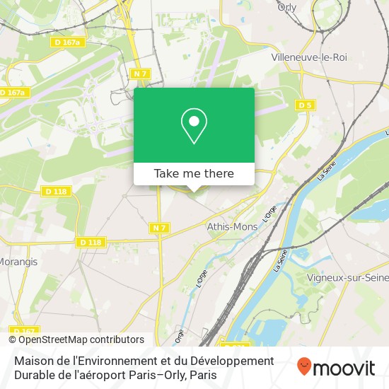 Maison de l'Environnement et du Développement Durable de l'aéroport Paris–Orly map