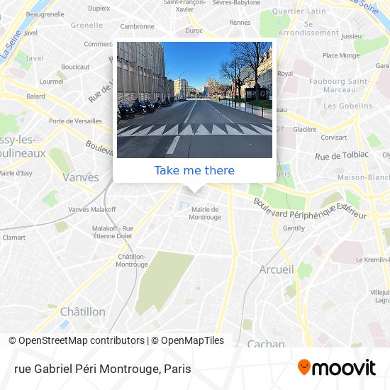 Mapa rue Gabriel Péri Montrouge