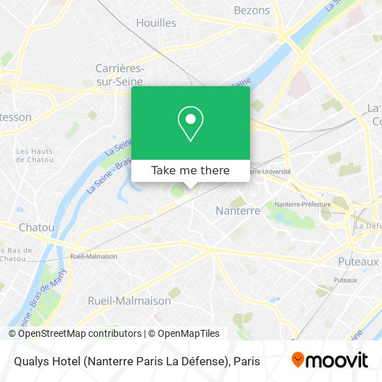 Mapa Qualys Hotel (Nanterre Paris La Défense)