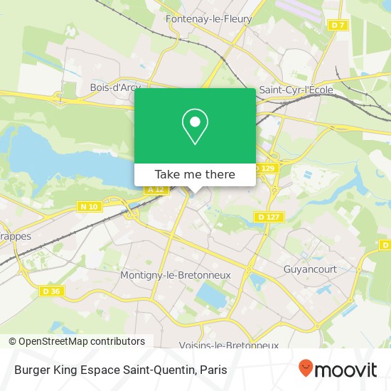 Mapa Burger King Espace Saint-Quentin