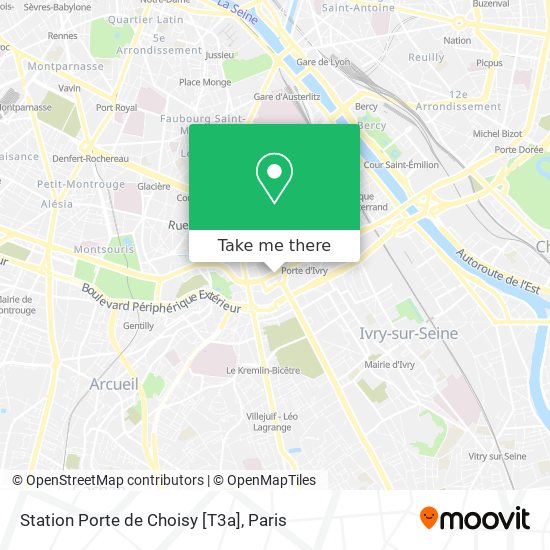 Station Porte de Choisy [T3a] map