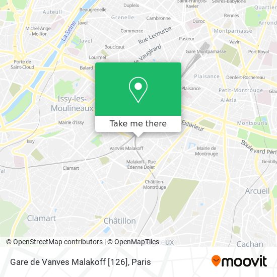 Gare de Vanves Malakoff [126] map