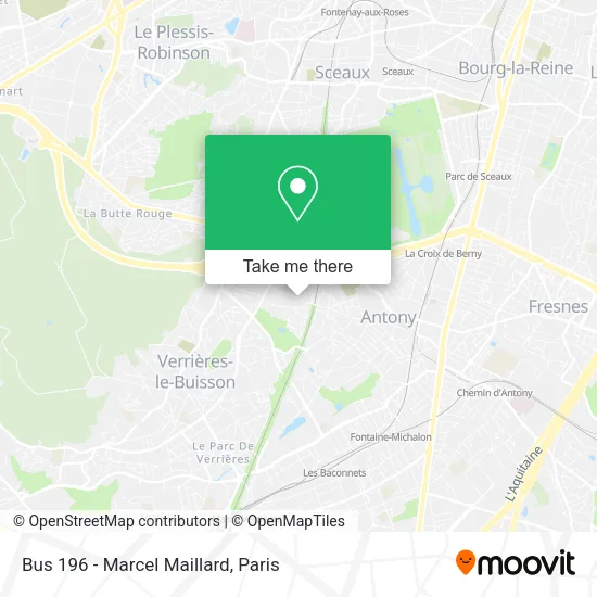 Bus 196 - Marcel Maillard map