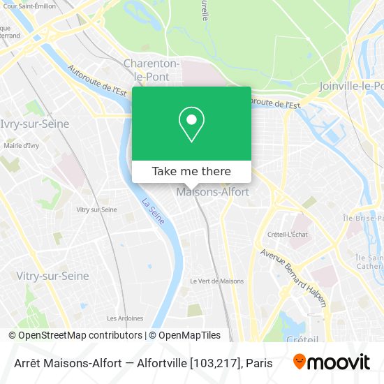 Mapa Arrêt Maisons-Alfort — Alfortville [103,217]