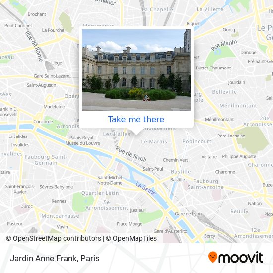 Jardin Anne Frank map