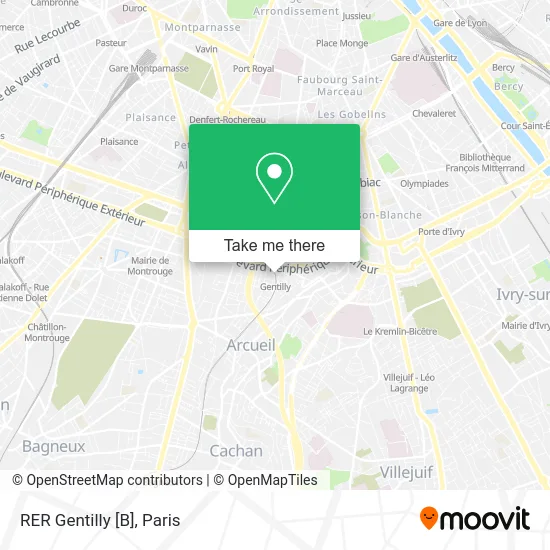 RER Gentilly [B] map