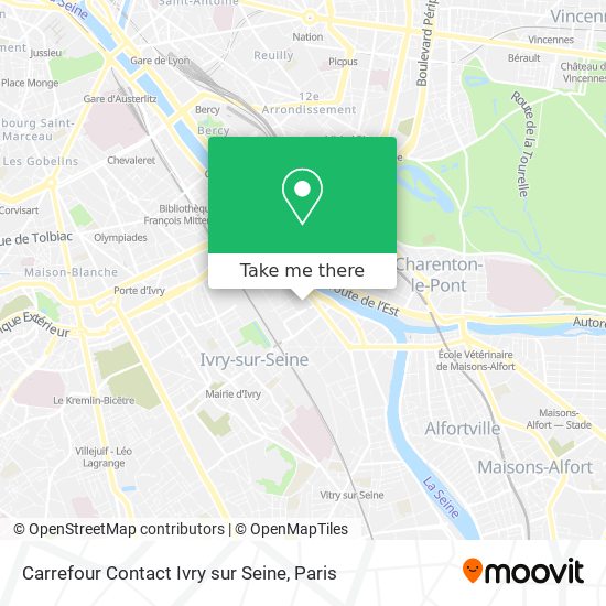 Carrefour Contact Ivry sur Seine map