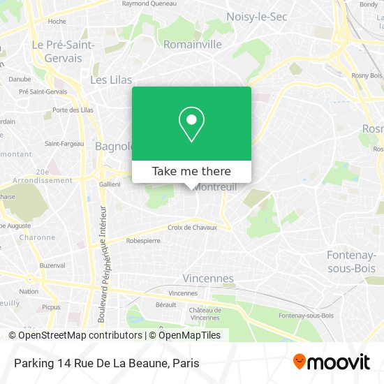 Mapa Parking 14 Rue De La Beaune