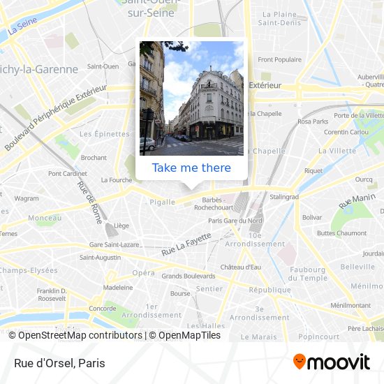 Mapa Rue d'Orsel