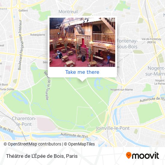 Mapa Théâtre de L'Épée de Bois