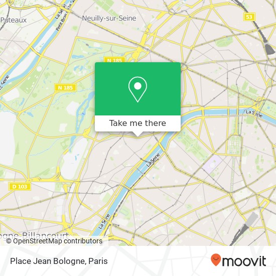Mapa Place Jean Bologne