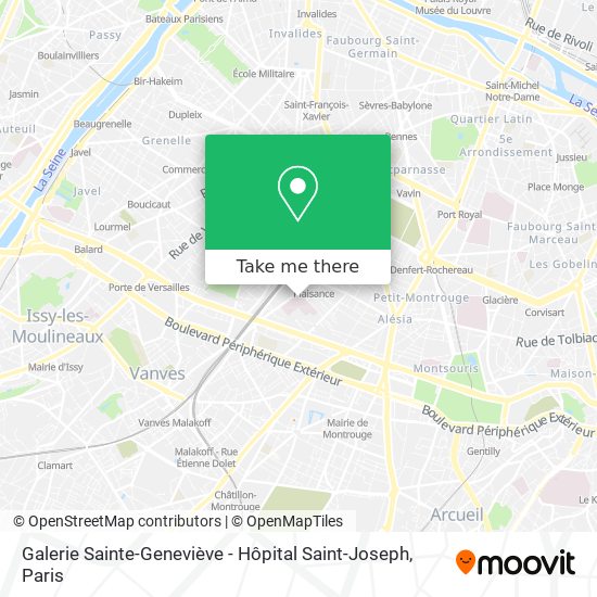 Galerie Sainte-Geneviève - Hôpital Saint-Joseph map