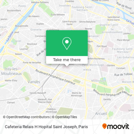 Cafeteria Relais H Hopital Saint Joseph map