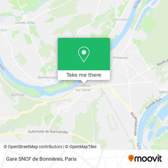 Mapa Gare SNCF de Bonnières