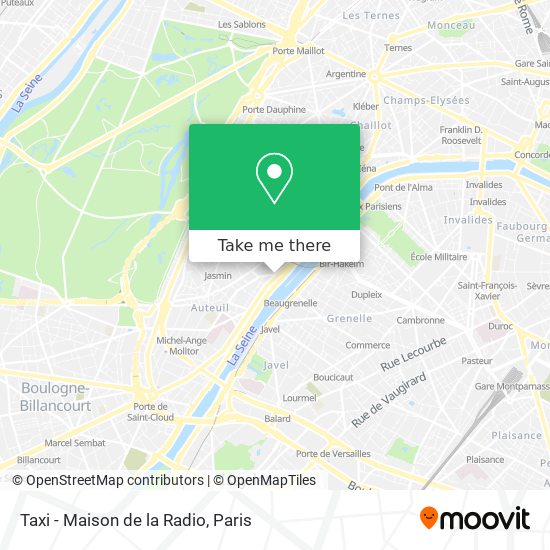 Taxi - Maison de la Radio map