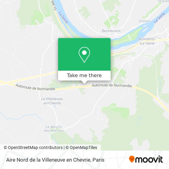 Mapa Aire Nord de la Villeneuve en Chevrie