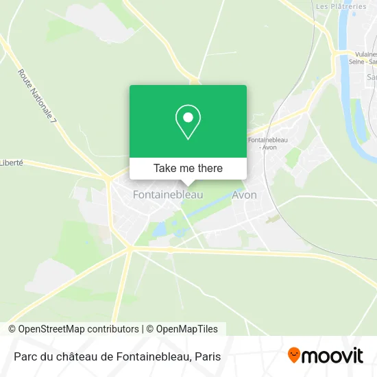 Parc du château de Fontainebleau map