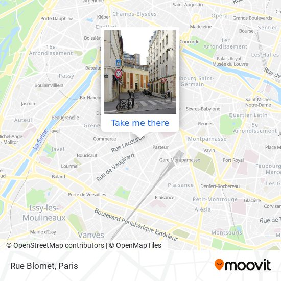 Mapa Rue Blomet