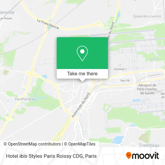 Hotel ibis Styles Paris Roissy CDG map