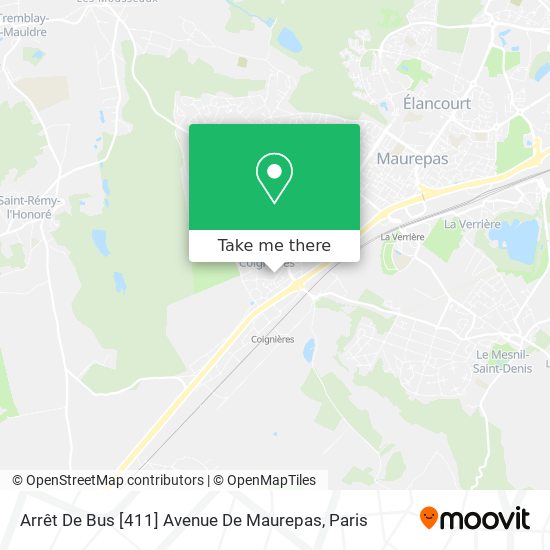 Mapa Arrêt De Bus [411] Avenue De Maurepas
