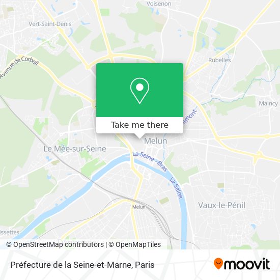 Préfecture de la Seine-et-Marne map