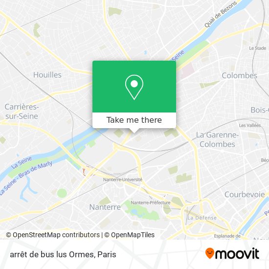 arrêt de bus lus Ormes map