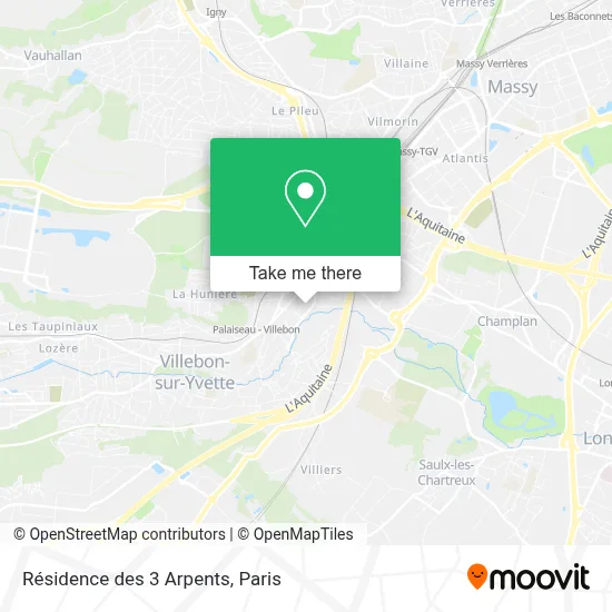 Résidence des 3 Arpents map