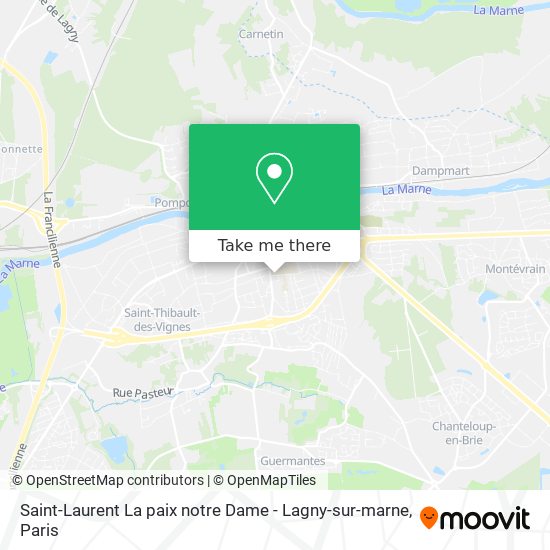Saint-Laurent La paix notre Dame - Lagny-sur-marne map