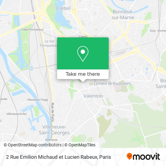 Mapa 2 Rue Emilion Michaud et Lucien Rabeux