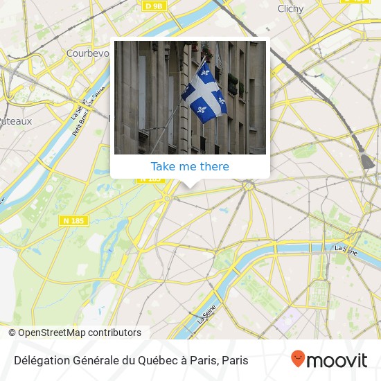 Délégation Générale du Québec à Paris map