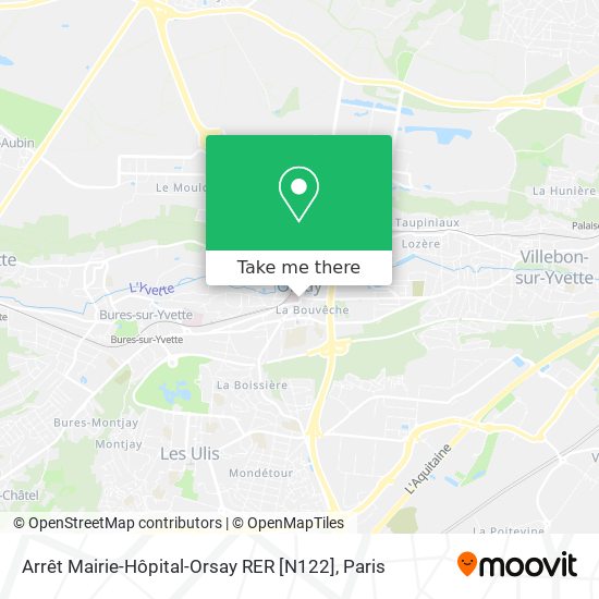 Arrêt Mairie-Hôpital-Orsay RER [N122] map