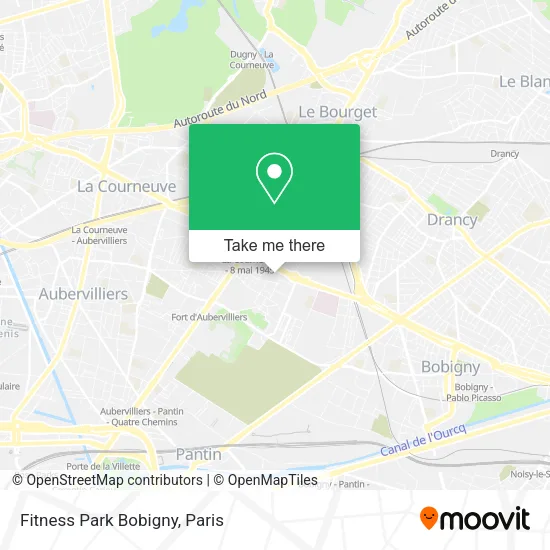 Fitness Park Bobigny map