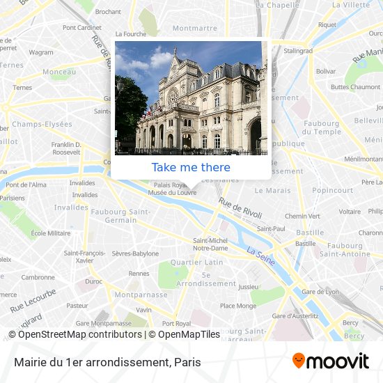 Mapa Mairie du 1er arrondissement