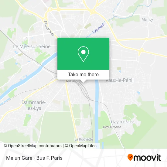 Melun Gare - Bus F map