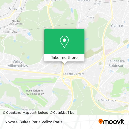 Novotel Suites Paris Velizy map