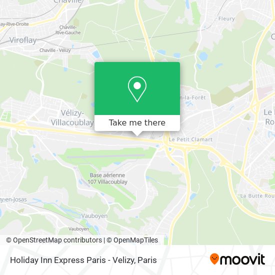 Holiday Inn Express Paris - Velizy map