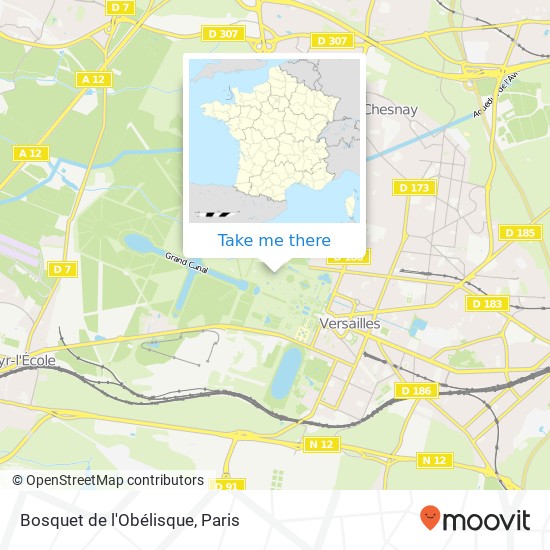 Bosquet de l'Obélisque map