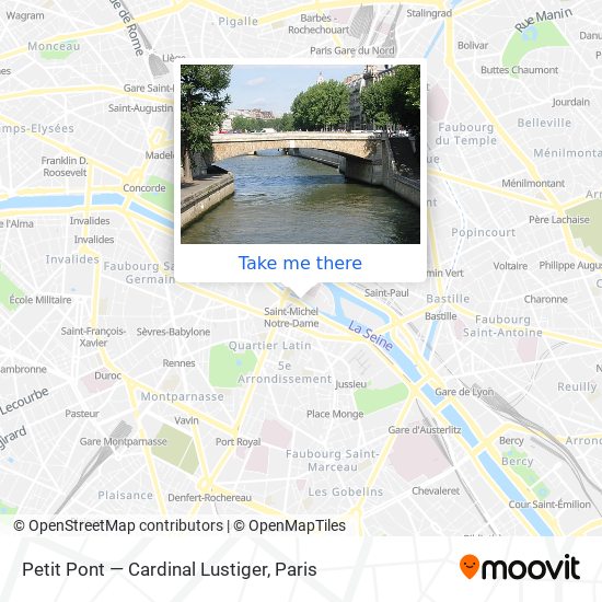 Mapa Petit Pont — Cardinal Lustiger