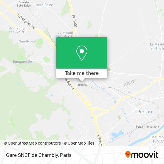 Mapa Gare SNCF de Chambly