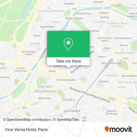 Vice Versa Hotel map