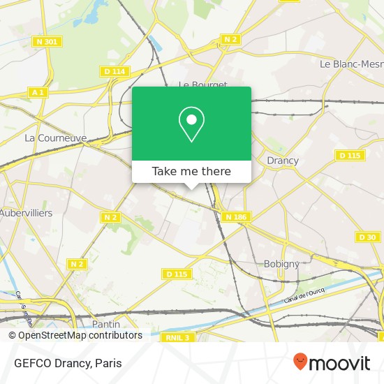 Mapa GEFCO Drancy