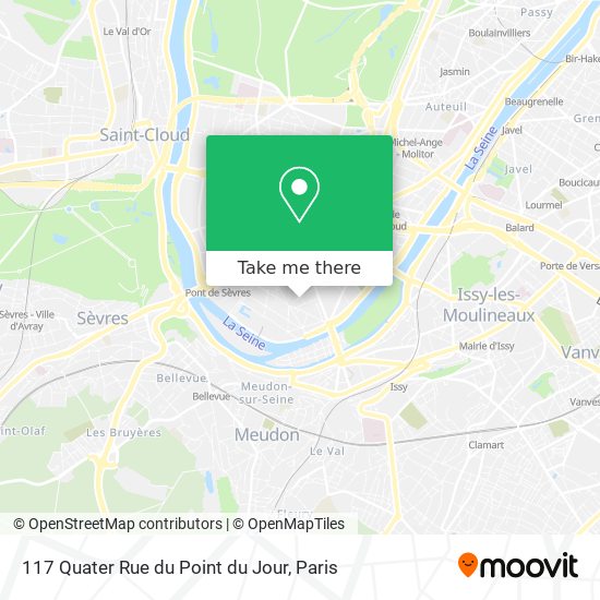 Mapa 117 Quater Rue du Point du Jour