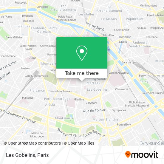 Les Gobelins map